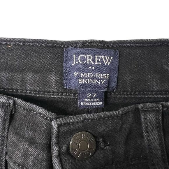 J. Crew 9" Mid-Rise Black Skinny Jean size 27 - Picture 10 of 16